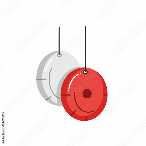 Flat Design Round Hanging Price Tag with String for Product Information