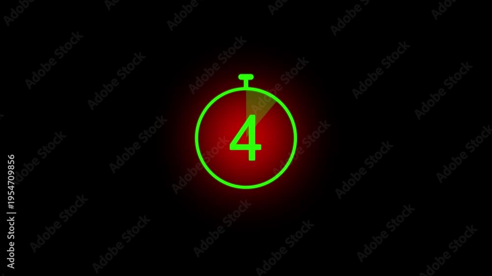 Clock countdown timer 40 seconds animation. Countdown timer from 0 to ...