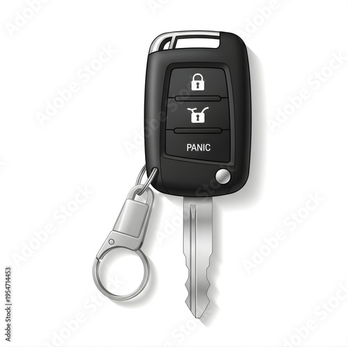 Modern Car Key Fob with Detachable Key