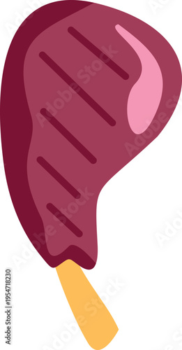 Meat showing grill marks for barbecue and cooking concepts