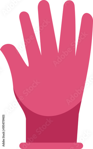 Pink rubber glove representing protection and hygiene for household cleaning tasks