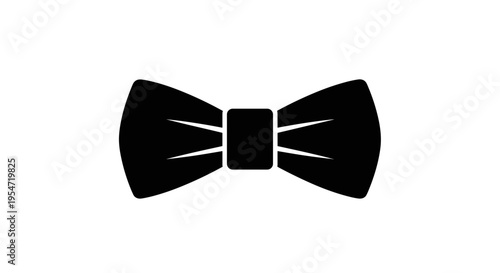Black bow tie accessory.