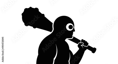 Black silhouette of a person.