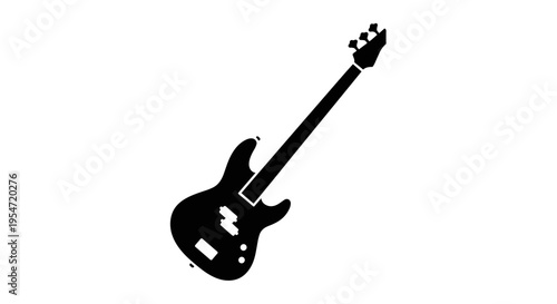 Electric Guitar Silhouette Instrument.