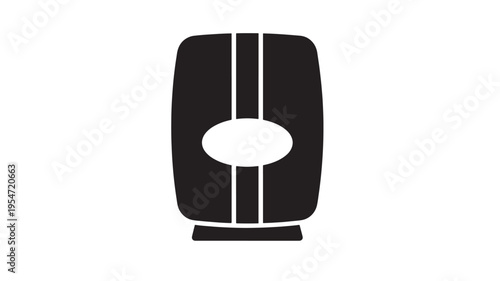 Shield historical ancient Roman symbol with embossed circle and vertical lines for gaming or logo design