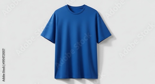 Blue short sleeve crew neck casual tshirt for men