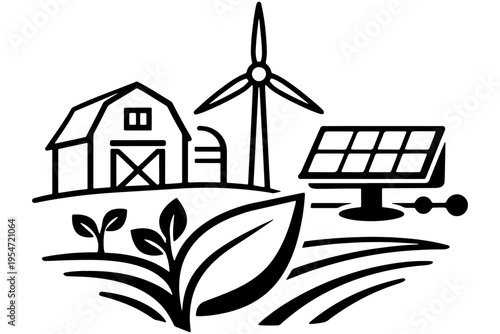 Eco Friendly Farming Design with Renewable Energy Elements