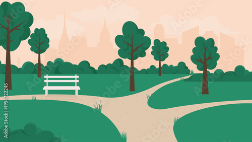 city park illustration