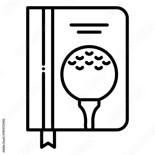 Golf Book Icon - Sports Guide and Tutorial