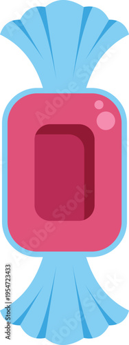 Wrapped rectangular candy sweet dessert with wrapper