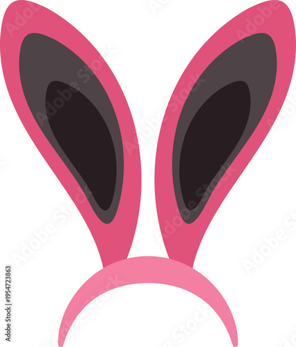 Pink bunny ears headband costume accessory for holidays and celebrations