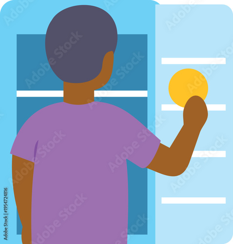 Person opening a household refrigerator, reaching for food inside