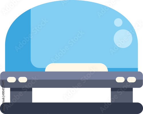 Emergency vehicle rotating blue light symbolizing urgency and law enforcement