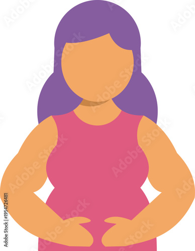Pregnant woman cupping baby bump illustrating maternity and health