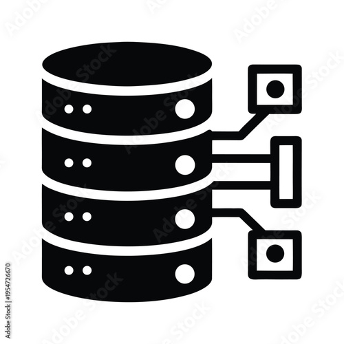 Data Server Icon Vector Illustration