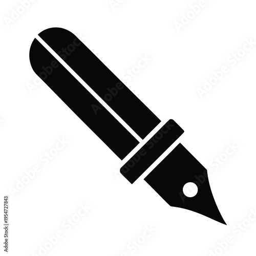 Fountain Pen Icon Vector Illustration