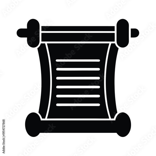 History Scroll Icon Vector Illustration