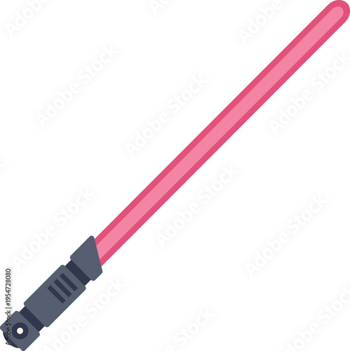 Red laser sword representing a futuristic weapon or science fiction concept