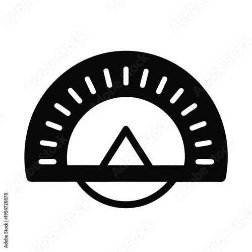 Protractor Icon Vector Illustration