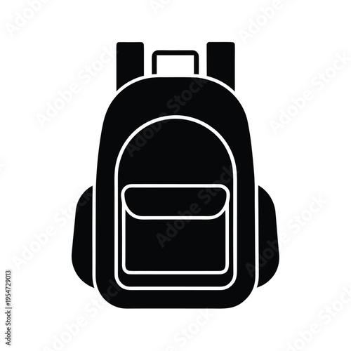 School Backpack Icon Vector Illustration