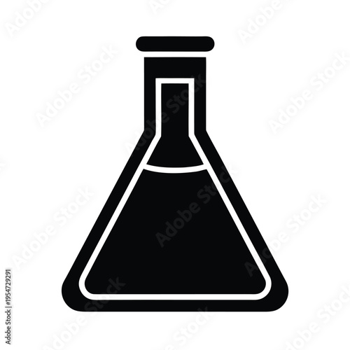 Science Beaker Icon Vector Illustration
