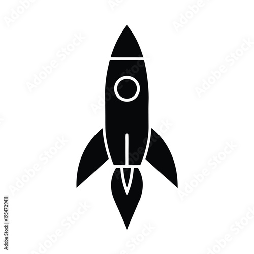 Startup Rocket Icon Vector Illustration