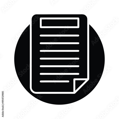 Test Paper Icon Vector Illustration
