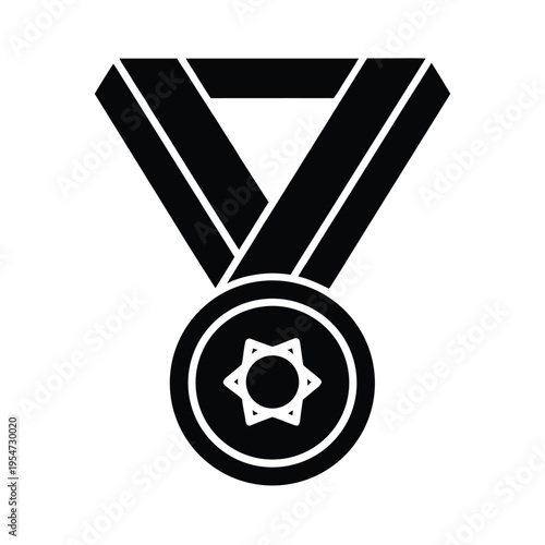 Academic Medal Icon Vector Illustration