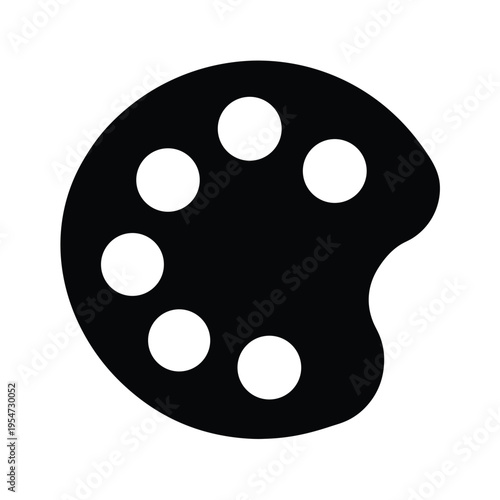 Art Palette Icon Vector Illustration