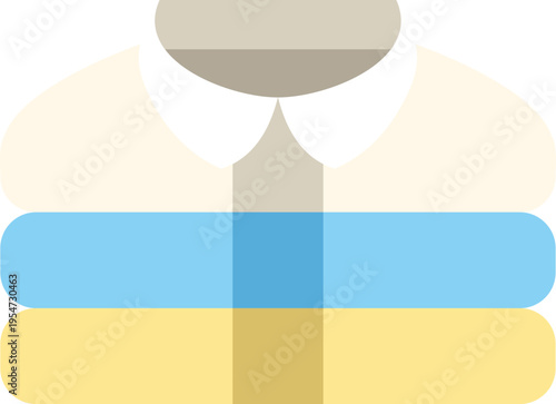 Stacked shirts and clothing showing organized household laundry