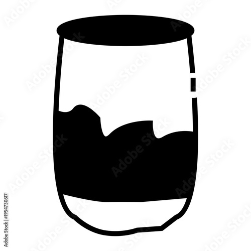 jar of jam glyph icon illustration vector