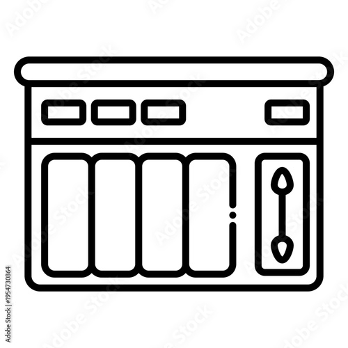 Eyeshadow Palette Outline Icon for Beauty and Cosmetics