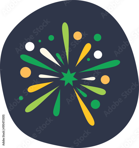 Fireworks exploding, symbolizing celebration, parties, and festive events