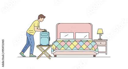 Man ironing clothes on board.