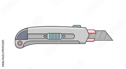 Utility knife with retractable blade tool.