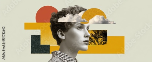 Wallpaper Mural evocative creative collage merging textures and images to stir deep visual storytelling emotions Torontodigital.ca