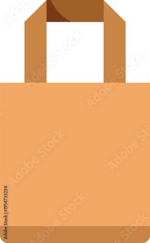 Brown paper bag icon representing retail, grocery, and sustainable packaging