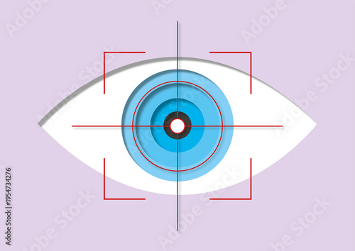 Laser eye surgery, conceptual illustration