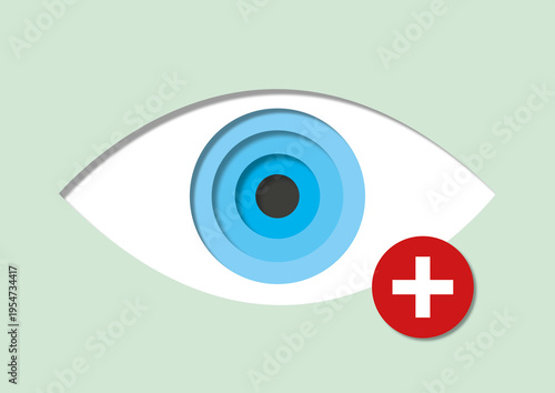 Farsightedness, conceptual illustration