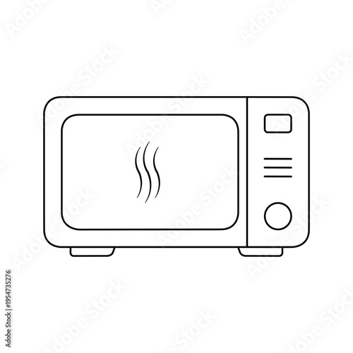 vector illustration of a microwave oven
