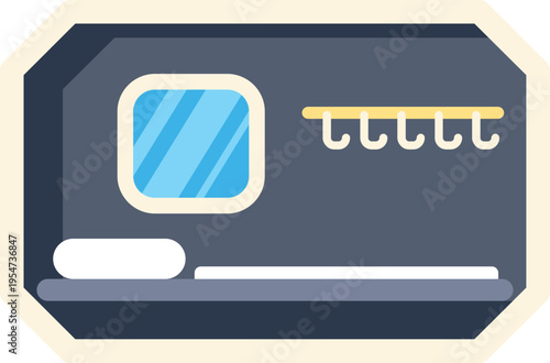 Capsule hotel module offering minimalist and compact sleeping accommodation