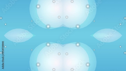 Abstract molecular structure animation sequence.