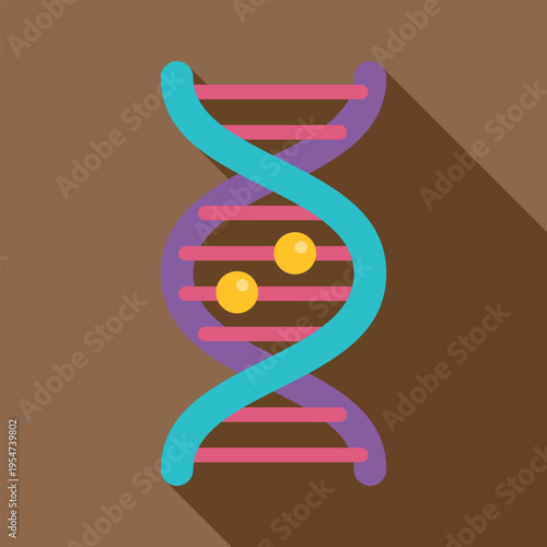 Dna double helix representing genetics and biological science