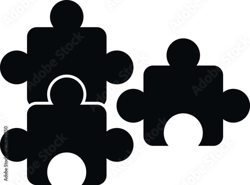 Connected puzzle pieces symbolizing collaboration, problem solving, and teamwork