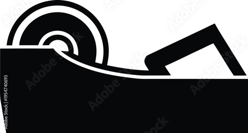 tape dispenser vector illustration on transparent background