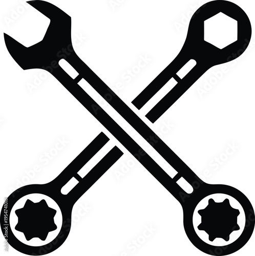 socket wrench set vector illustration on transparent background