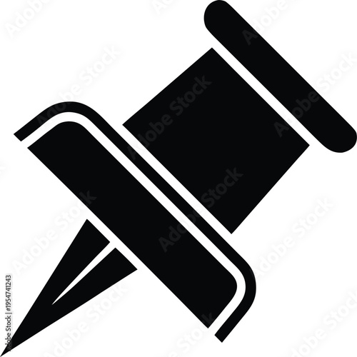 pushpin thumbtack vector illustration on transparent background