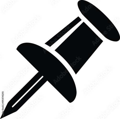 pushpin thumbtack vector illustration on transparent background