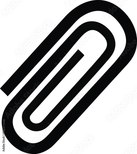 paper clip single vector illustration on transparent background