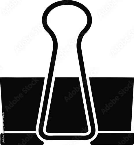 paper clip single vector illustration on transparent background